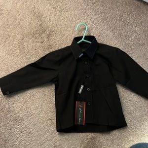 Boys Black Button down dress shirt